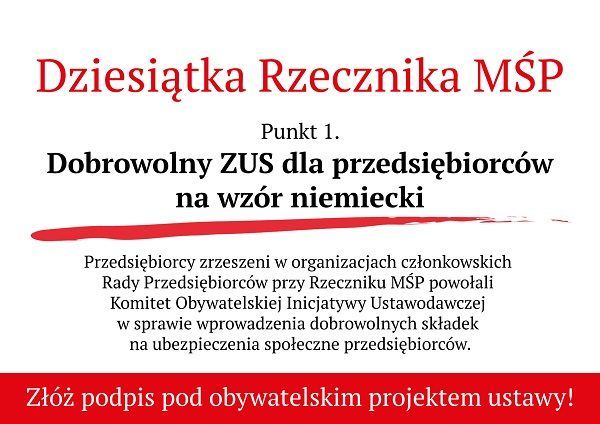 Dobrowolny ZUS dla Przedsiębiorców