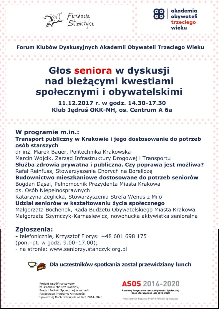 Forum Klubów Dyskusyjnych Akademii Obywateli Trzeciego Wieku — zdjęcie 2