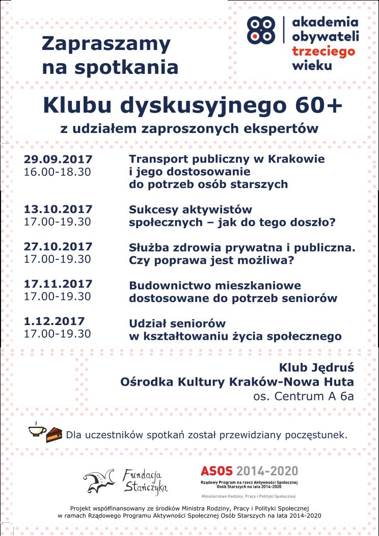Startuje nowohucki Klub Dyskusyjny 60+ — zdjęcie 2