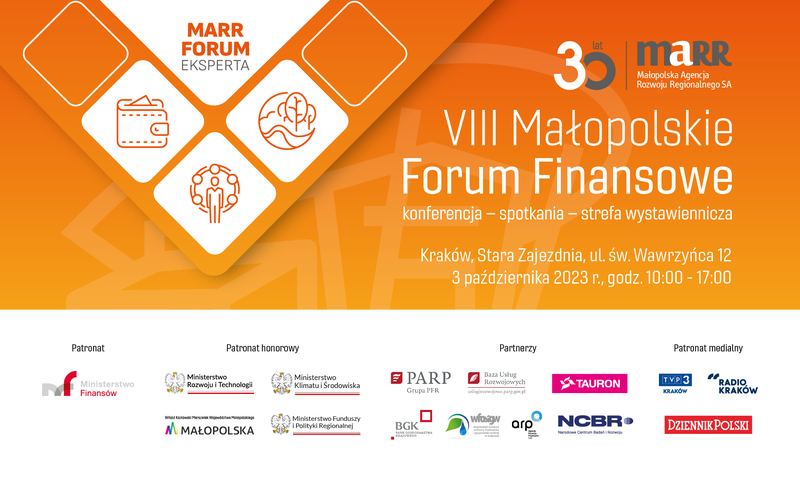 Zaproszenie na VIII Małopolskie Forum Finansowe - 3 października 2023 r.